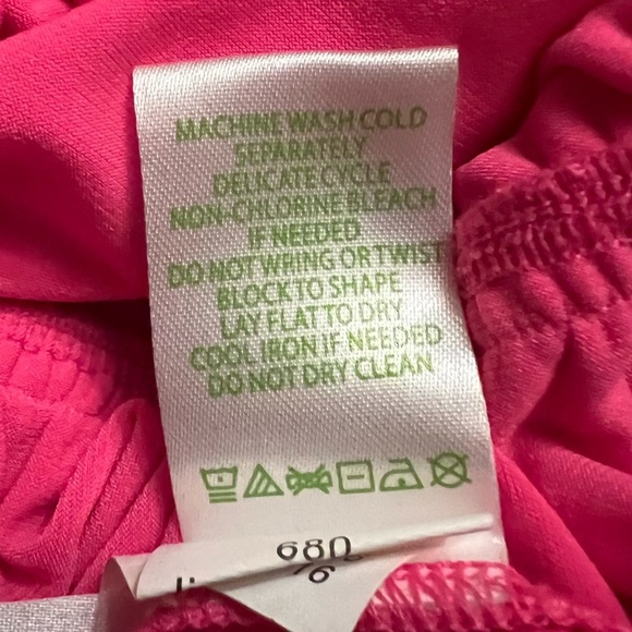 Lilly Pulitzer La Fortuna Off Shoulder Romper hot pink Tassels - Picture 10 of 15